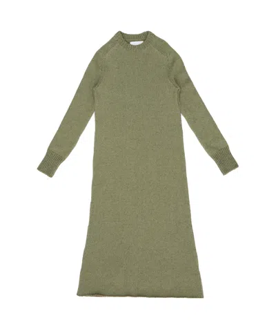 Jil Sander Crew-neck Dress In Green