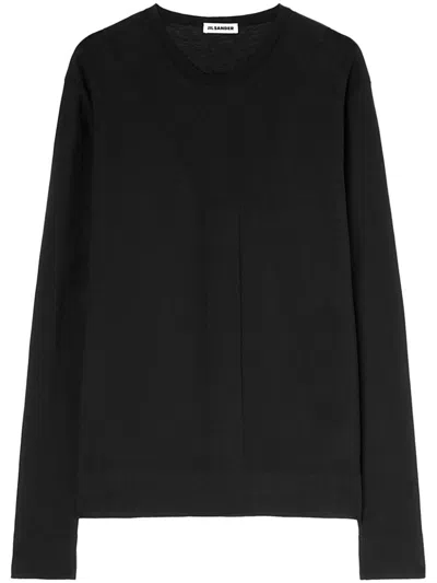 Jil Sander Crew-neck Jumper In 黑色
