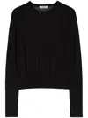 Jil Sander Crew-neck Jumper In Black
