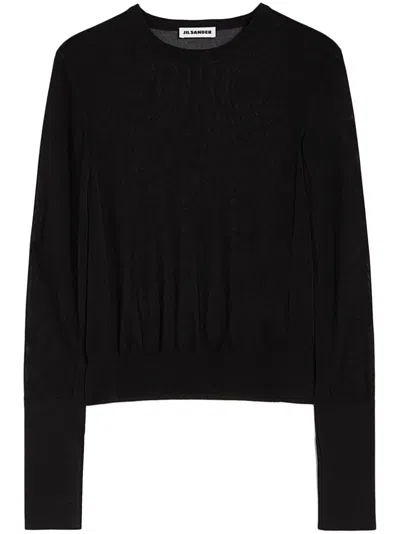 Jil Sander Crew-neck Jumper In Black