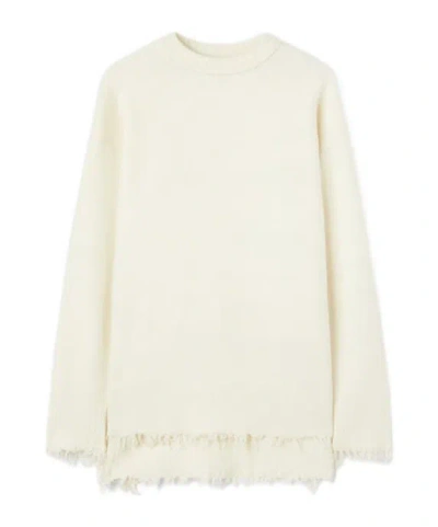 Jil Sander Crew-neck Jumper In White