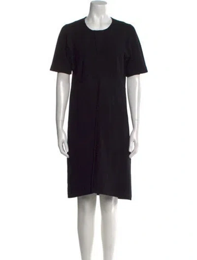 Pre-owned Jil Sander Crew Neck Knee-length Dress In Black