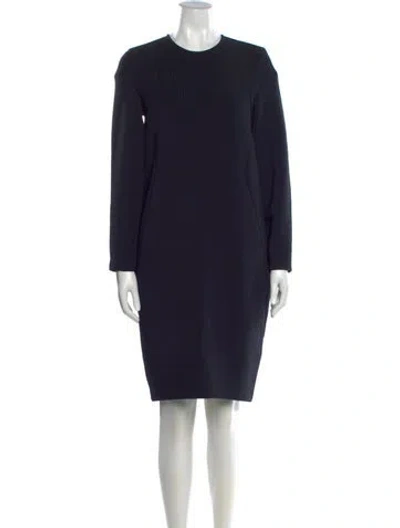Pre-owned Jil Sander Crew Neck Knee-length Dress In Black