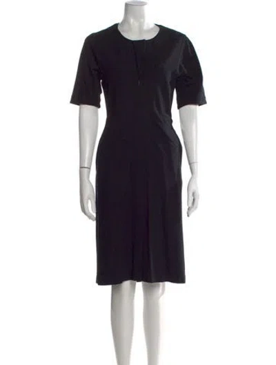 Pre-owned Jil Sander Crew Neck Knee-length Dress In Black