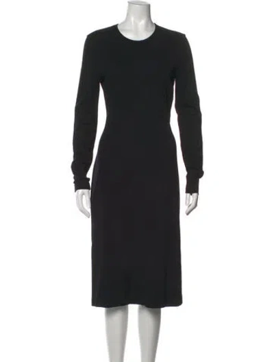 Pre-owned Jil Sander Crew Neck Knee-length Dress In Black