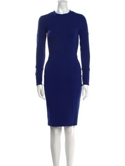 Pre-owned Jil Sander Crew Neck Knee-length Dress In Blue