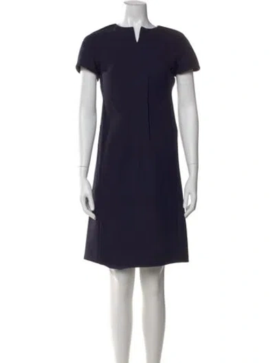 Pre-owned Jil Sander Crew Neck Knee-length Dress In Blue