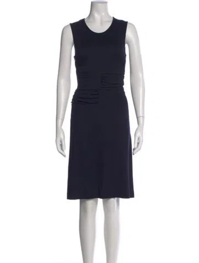 Pre-owned Jil Sander Crew Neck Knee-length Dress In Blue