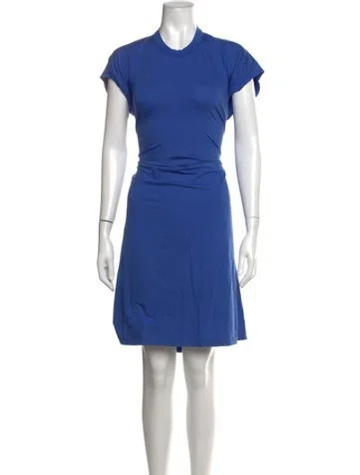 Pre-owned Jil Sander Crew Neck Knee-length Dress In Blue