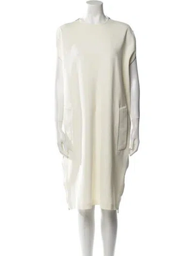 Pre-owned Jil Sander Crew Neck Knee-length Dress In Neutral