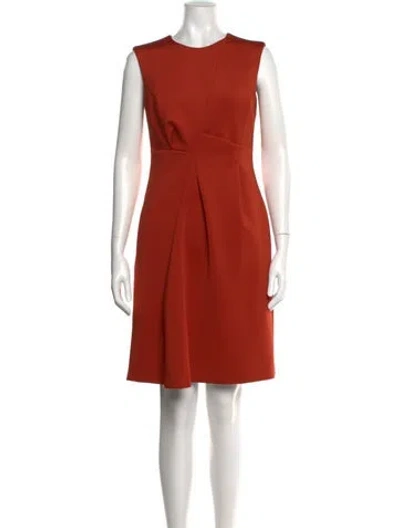 Pre-owned Jil Sander Crew Neck Knee-length Dress In Orange