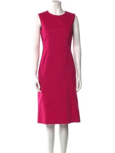 Pre-owned Jil Sander Crew Neck Knee-length Dress In Pink
