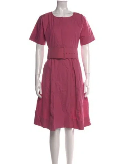 Pre-owned Jil Sander Crew Neck Knee-length Dress In Pink