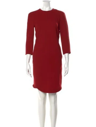 Pre-owned Jil Sander Crew Neck Knee-length Dress In Red