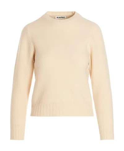 Jil Sander Crew-neck Knitted Jumper In Nude