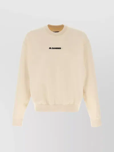 JIL SANDER CREW NECK LOGO SWEATSHIRT