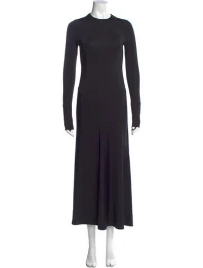 Pre-owned Jil Sander Crew Neck Long Dress In Black
