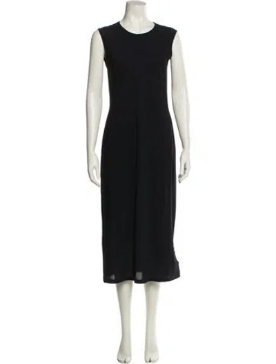 Pre-owned Jil Sander Crew Neck Long Dress In Black