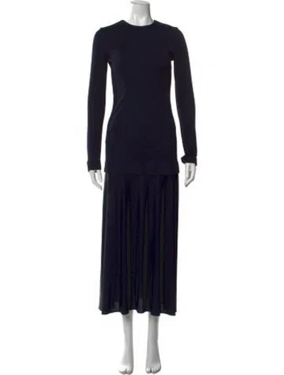 Pre-owned Jil Sander Crew Neck Long Dress In Black