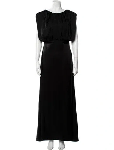 Pre-owned Jil Sander Crew Neck Long Dress In Gray