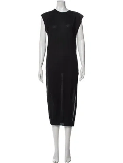 Pre-owned Jil Sander Crew Neck Long Dress In Gray