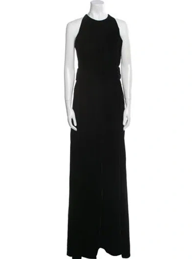 Pre-owned Jil Sander Crew Neck Long Dress W/ Tags In Black