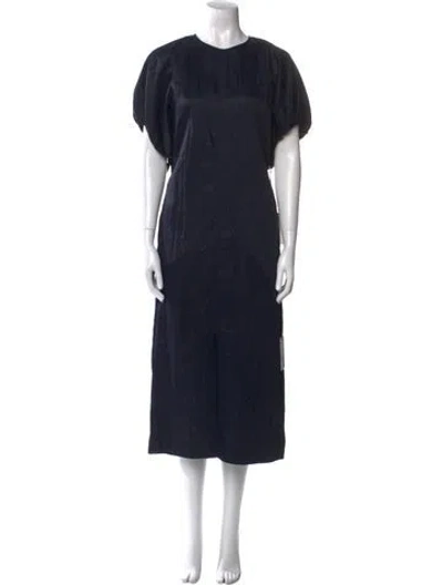 Pre-owned Jil Sander Crew Neck Long Dress W/ Tags In Blue