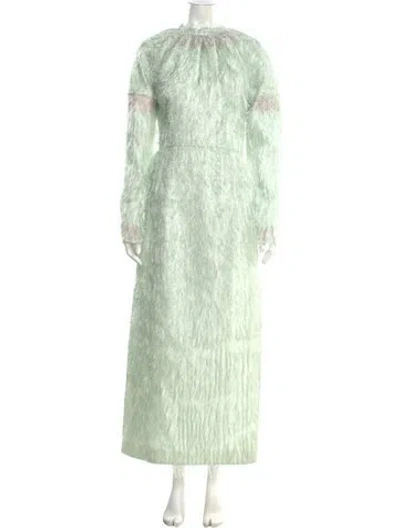 Pre-owned Jil Sander Crew Neck Long Dress W/ Tags In Green