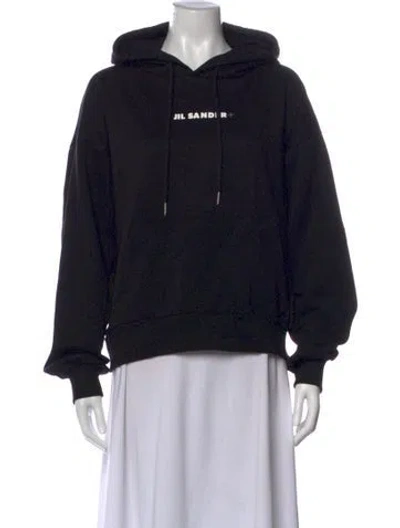 Pre-owned Jil Sander Crew Neck Long Sleeve Hoodie In Black