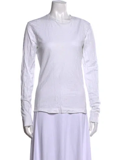 Pre-owned Jil Sander Crew Neck Long Sleeve Sweatshirt In White