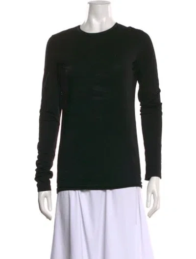 Pre-owned Jil Sander Crew Neck Long Sleeve Top In Black