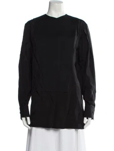 Pre-owned Jil Sander Crew Neck Long Sleeve Top In Blue