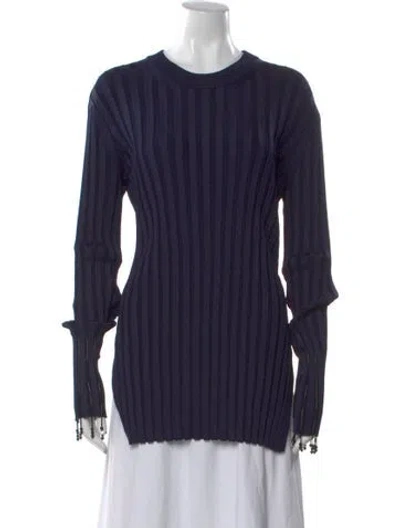 Pre-owned Jil Sander Crew Neck Long Sleeve Top W/ Tags In Blue