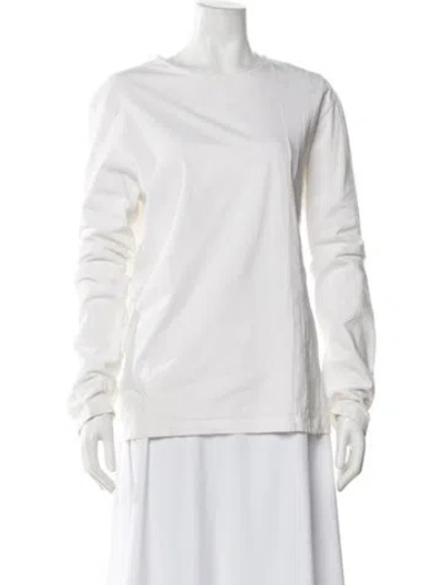 Pre-owned Jil Sander Crew Neck Long Sleeve Top In White