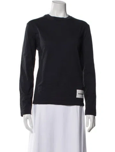 Pre-owned Jil Sander Crew Neck Long Sleeve T-shirt In Blue