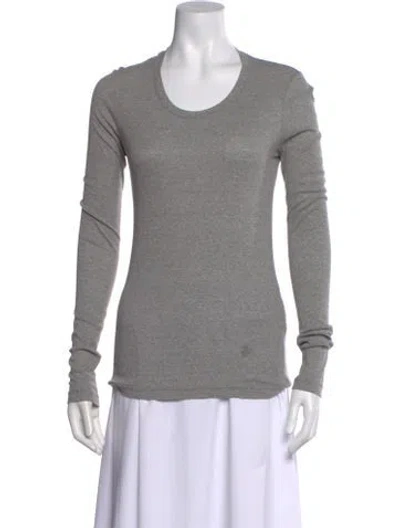 Pre-owned Jil Sander Crew Neck Long Sleeve T-shirt In Gray