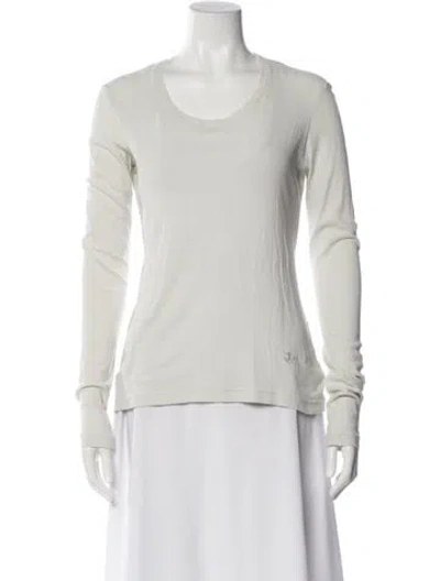Pre-owned Jil Sander Crew Neck Long Sleeve T-shirt In Neutral