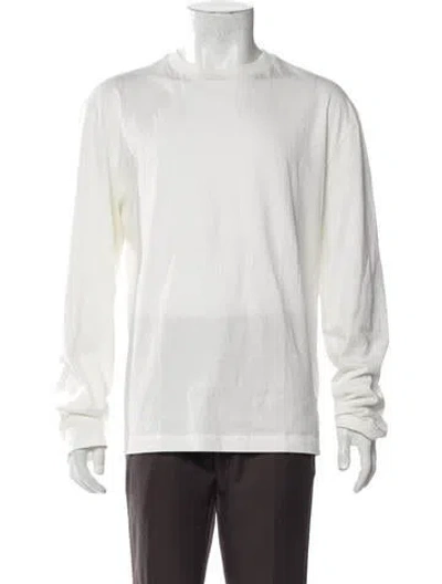 Pre-owned Jil Sander Crew Neck Long Sleeve T-shirt In White