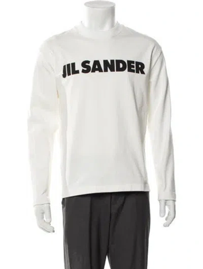 Pre-owned Jil Sander Crew Neck Long Sleeve T-shirt In White