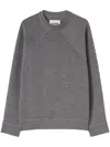 Jil Sander Crew-neck Mélange-effect Sweatshirt In 灰色