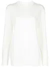 Jil Sander Crew-neck Merino Wool Sweater In Neutrals