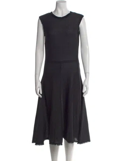 Pre-owned Jil Sander Crew Neck Midi Length Dress In Blue