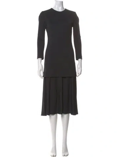 Pre-owned Jil Sander Crew Neck Midi Length Dress In Gray