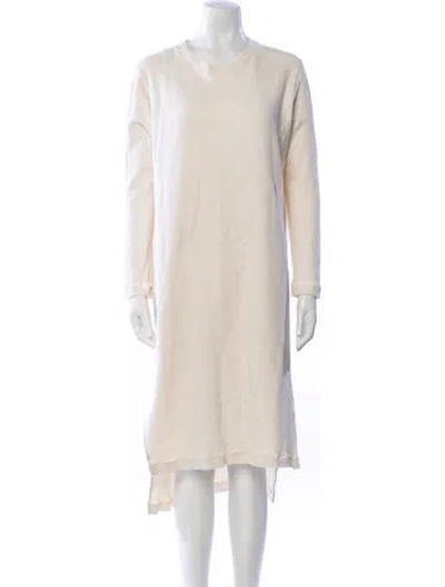 Pre-owned Jil Sander Crew Neck Midi Length Dress In Neutral