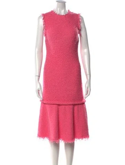 Pre-owned Jil Sander Crew Neck Midi Length Dress In Pink