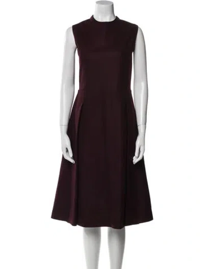 Pre-owned Jil Sander Crew Neck Midi Length Dress In Purple