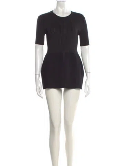 Pre-owned Jil Sander Crew Neck Mini Dress In Black