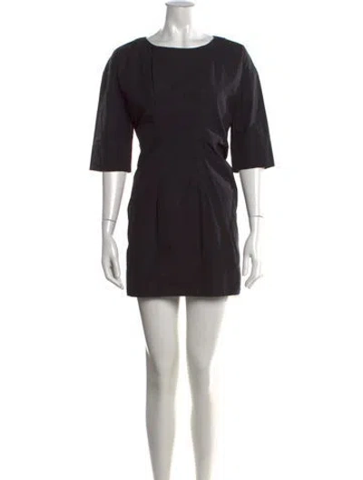 Pre-owned Jil Sander Crew Neck Mini Dress In Black