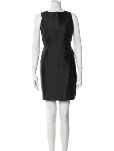 Pre-owned Jil Sander Crew Neck Mini Dress In Black