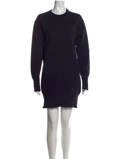 Pre-owned Jil Sander Crew Neck Mini Dress In Black
